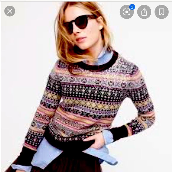 J. Crew Sweaters - J Crew Sequined Fair Isle Sweater Multicolor